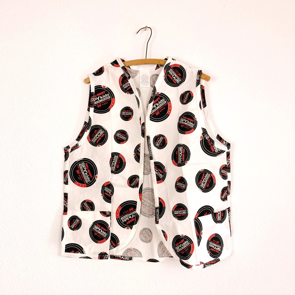 VINTAGE 2001 Walmart Employee Vest Smock Spy Kids Promo Advertising One Size